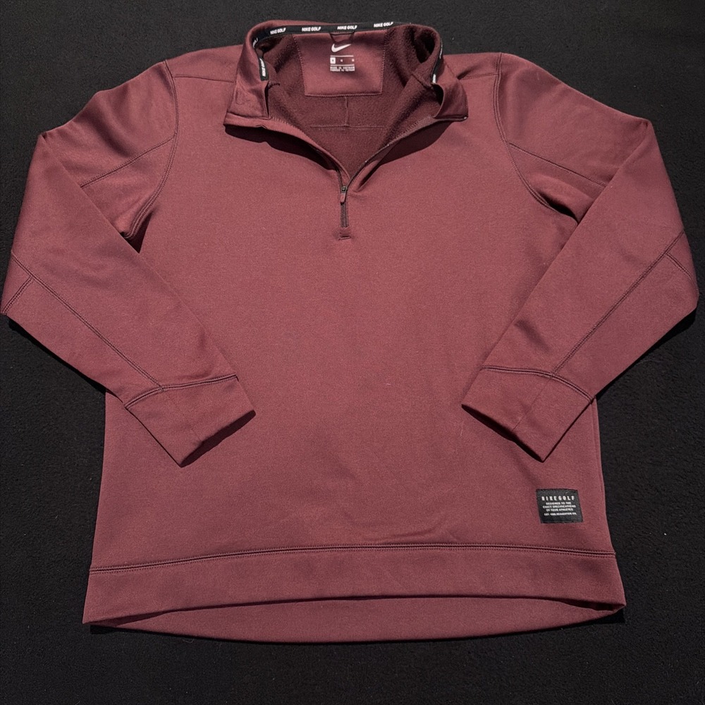 Nike Golf Burgundy Pullover 1/4 Sweatshirt Mens Size Medium